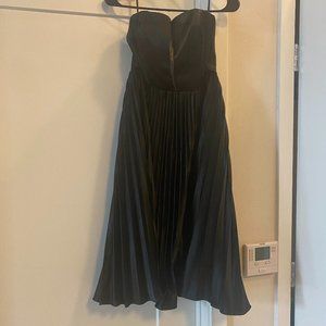 Black Strapless Cocktail Dress- Lulus